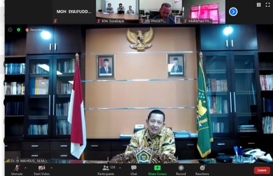 Berikan Sambutan, Plt. Kepala Balitbangdiklat Kemenag RI Ajak Peserta terapkan Nilai-nilai Budaya Kerja